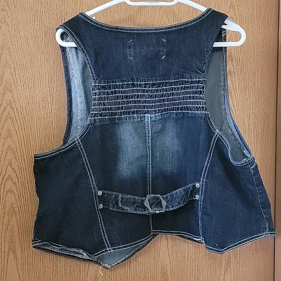 Amethyst jean vest 2x - Picture 2 of 3